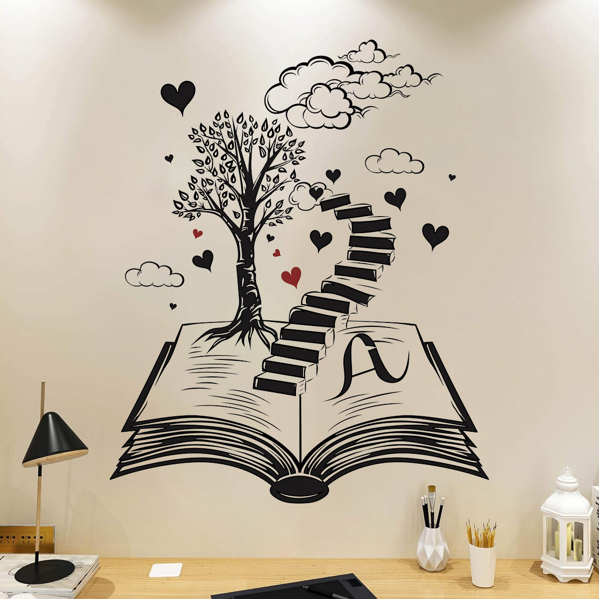 Home Office Wallpaper - Wall Stickers for Living Room Bedroom