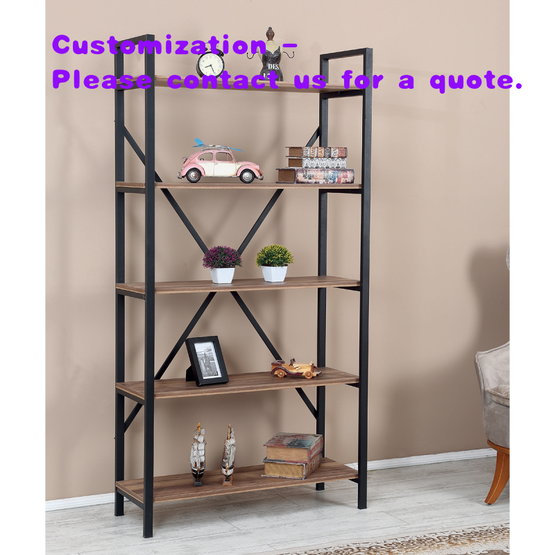 Home Office Industrial Style - custom.Industrial Style Metal and Wood Bookshelf