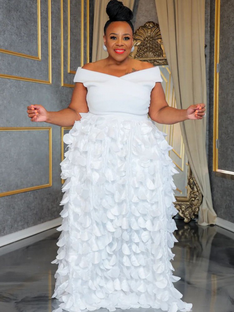 Home Office Makeover - XL-5XL Plus Size Elegant Maxi Dress