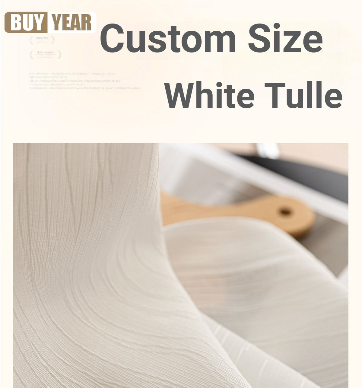 Home Office Buy - Luxury White Tulle Curtains for Living