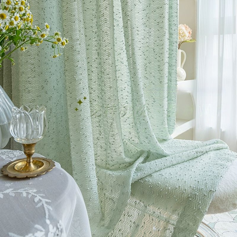 Home Office Yoga Room - French classical embroidery curtain for bedroom