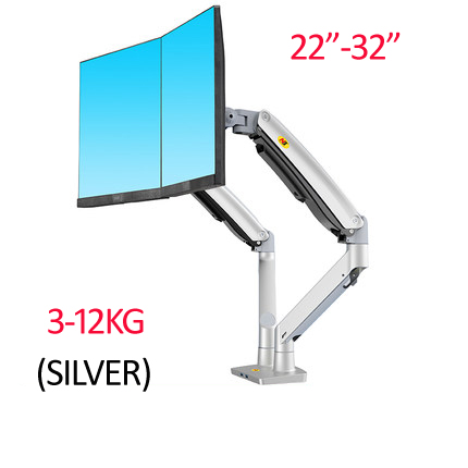 Monitor Arm Dual - NB F195A Aluminum Gas Spring Arm