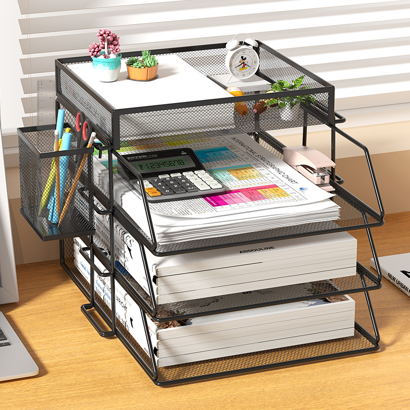 Letter Tray Desk - Office A4 Paper Desk Organizer Document