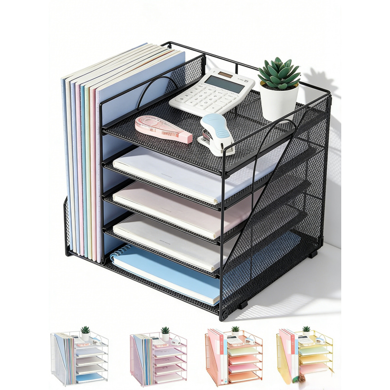 Letter Tray Desk - 5Layer Paper File Rack Office Desktop