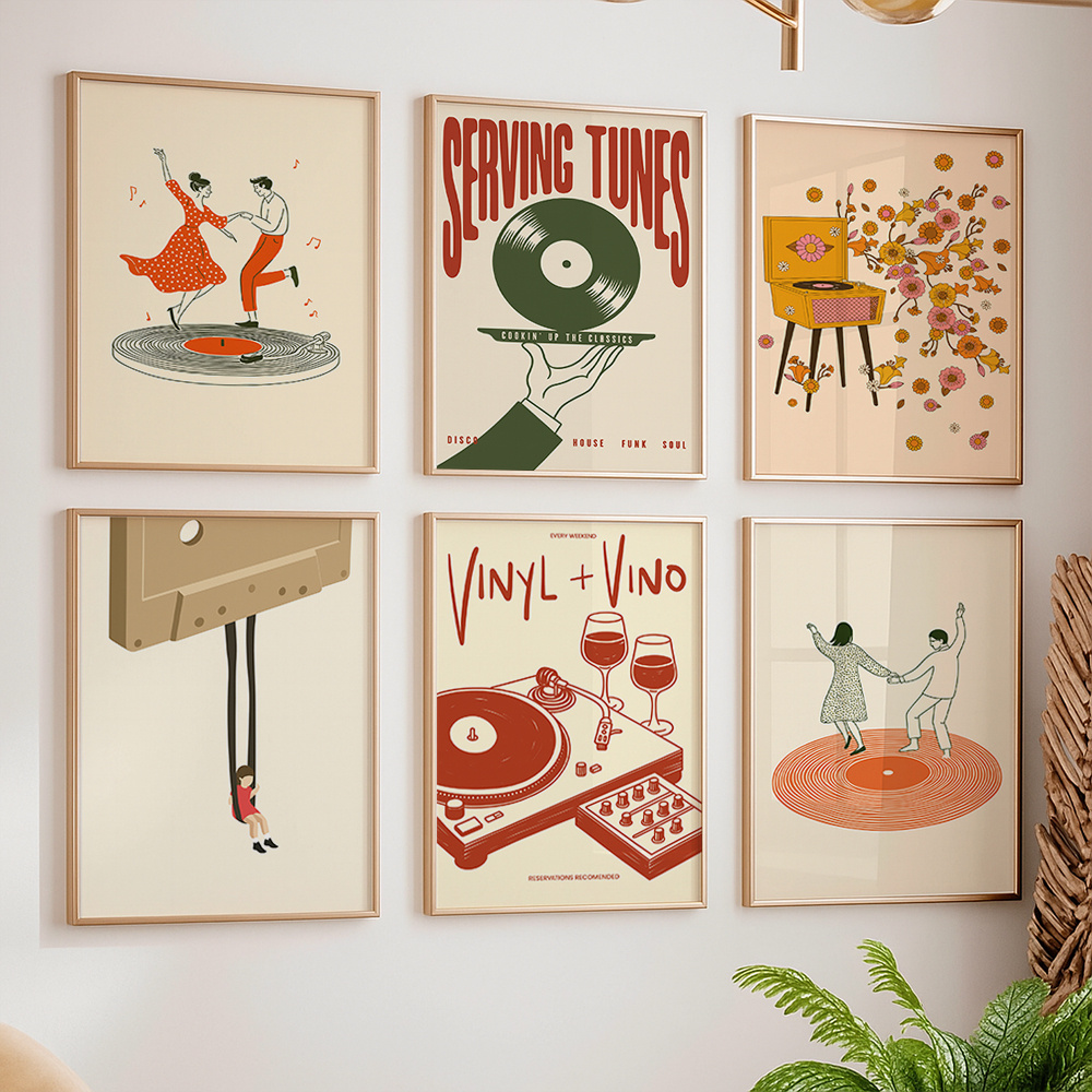 Home Office Youtube - 1pc Vintage Music Canvas Poster Unframed