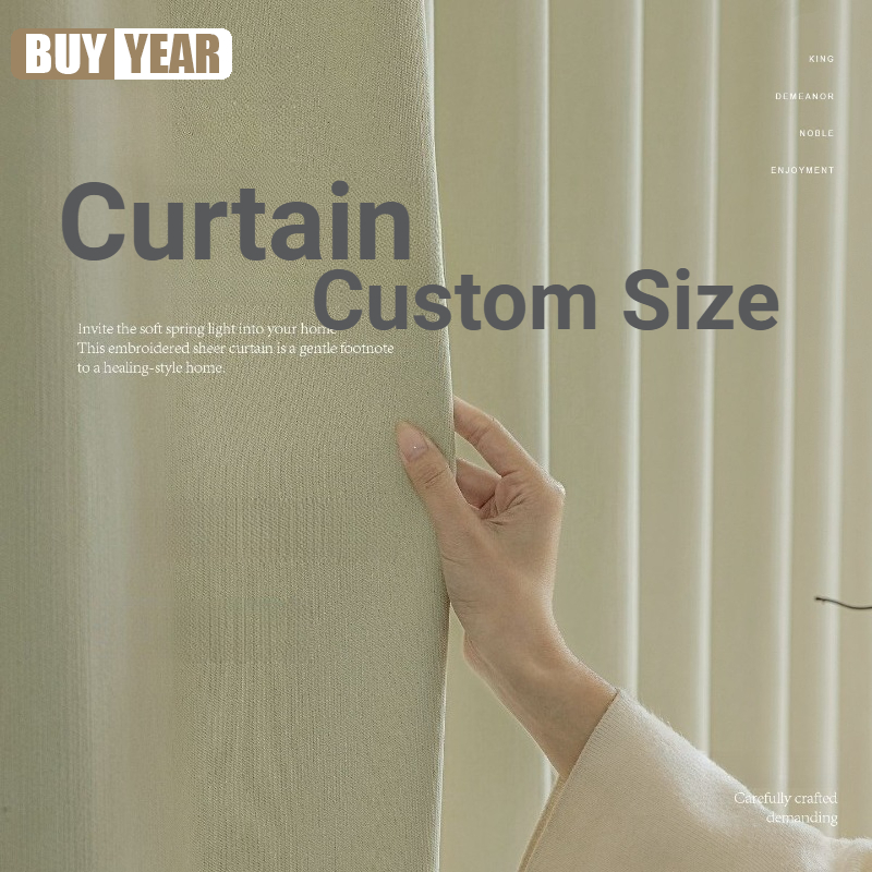 Home Office Buy - Double-sided Chenille Luxury Blackout Curtains for