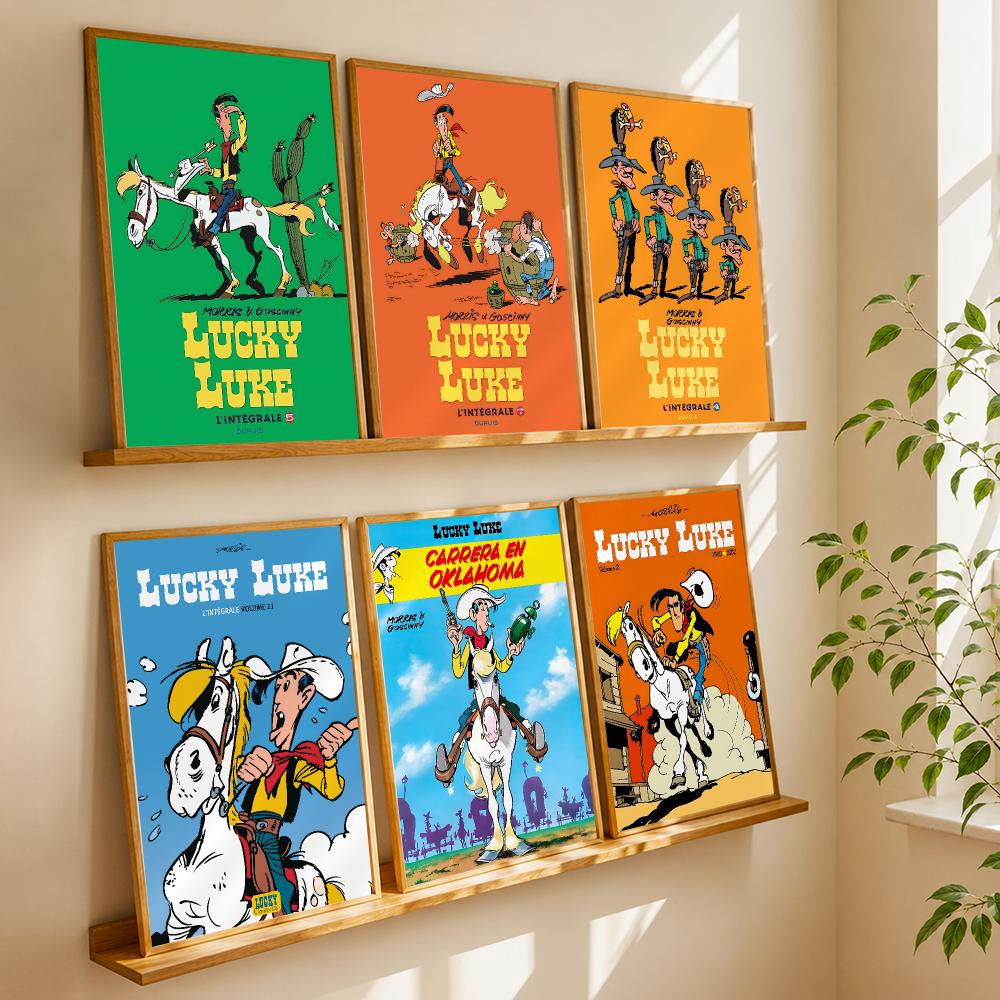 Home Office Wallpaper - L-lucky Luke Anime Poster HD Home