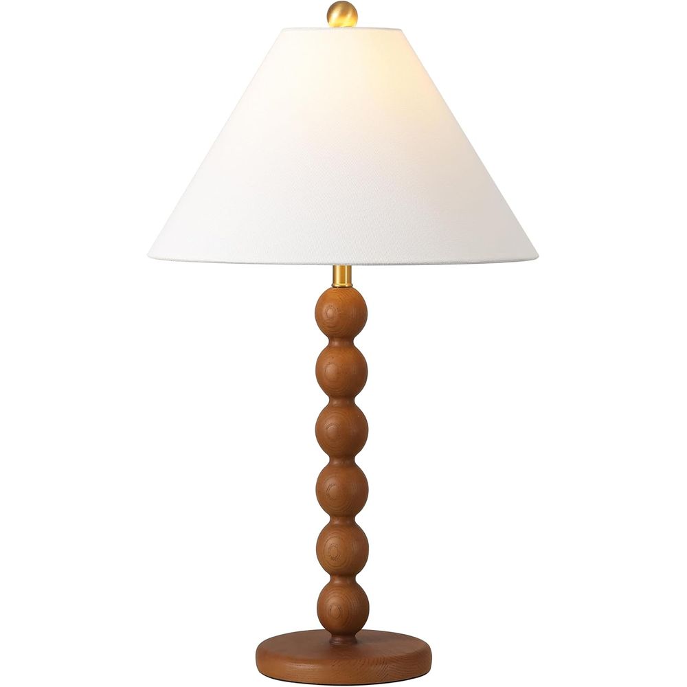 Home Office Desk - Natural Brown Resin Stacked Ball Table