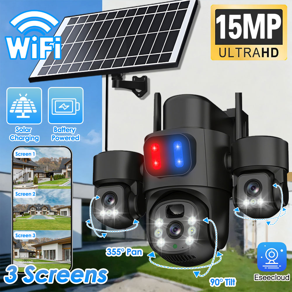 Home Office Zoom - WIFI Solar PTZ Camera Outdoor 15MP