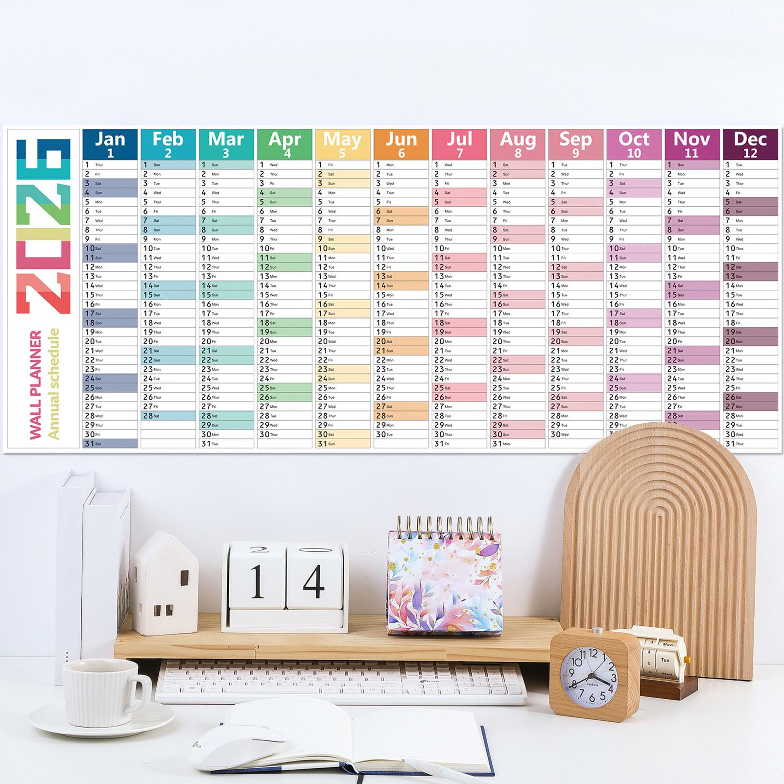 Home Office Wallpaper - 2026 English wall calendar, Dry Erase