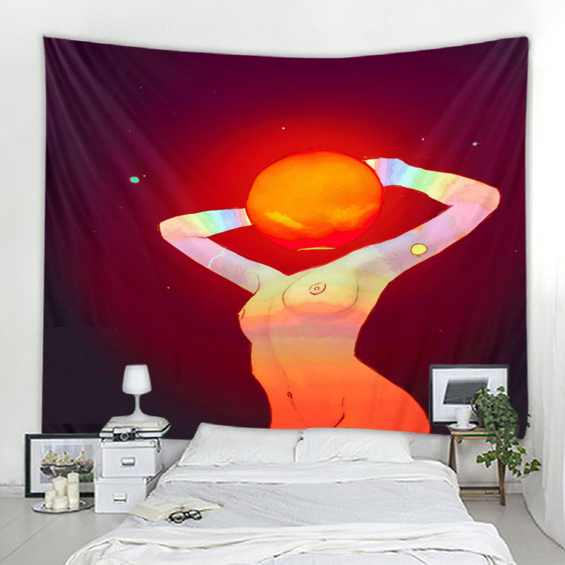 Bohemian Sun Moon Tapestry Wal - Home Office Yoga Room recension och pris