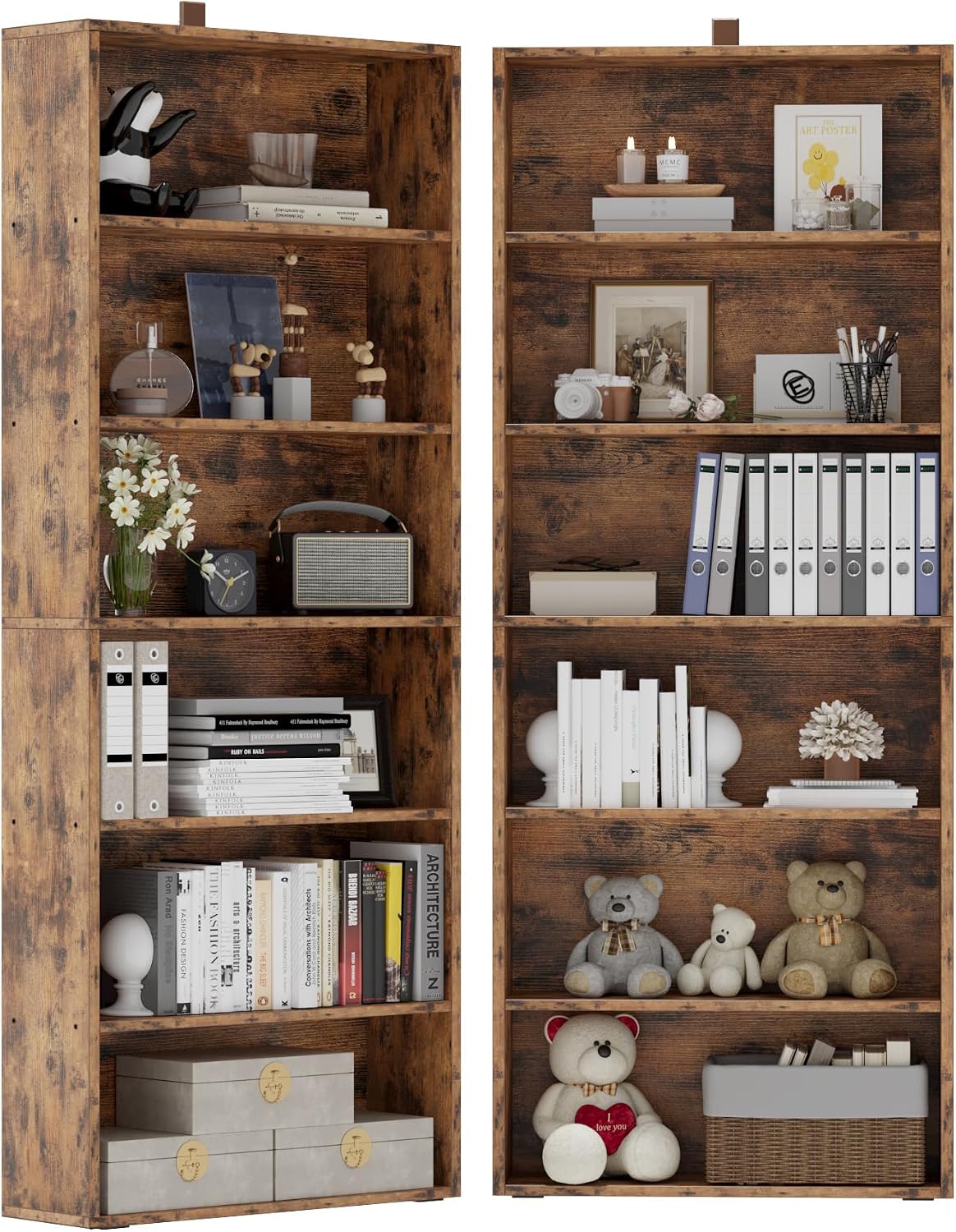 Tall Bookshelves Set Of 2, Ope - Home Office Industrial Style recension och pris