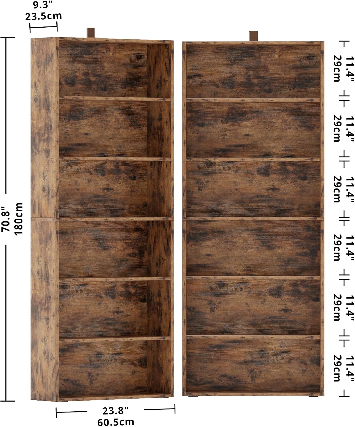 Tall Bookshelves Set Of 2, Ope - Home Office Industrial Style recension och pris