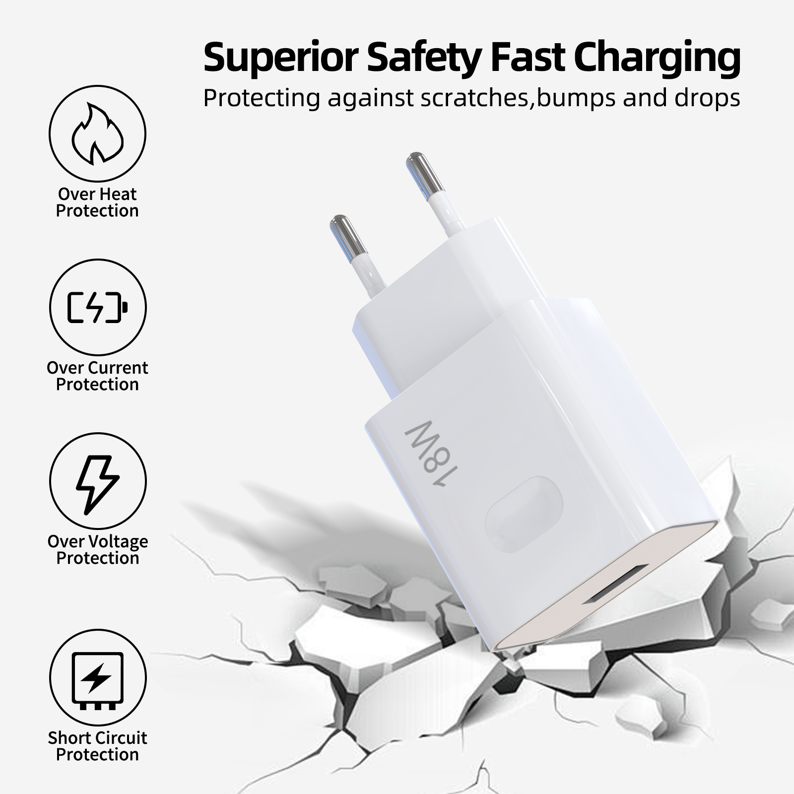 EU 18W QC3.0 Fast USB Wall Cha - Home Office Vivo recension och pris