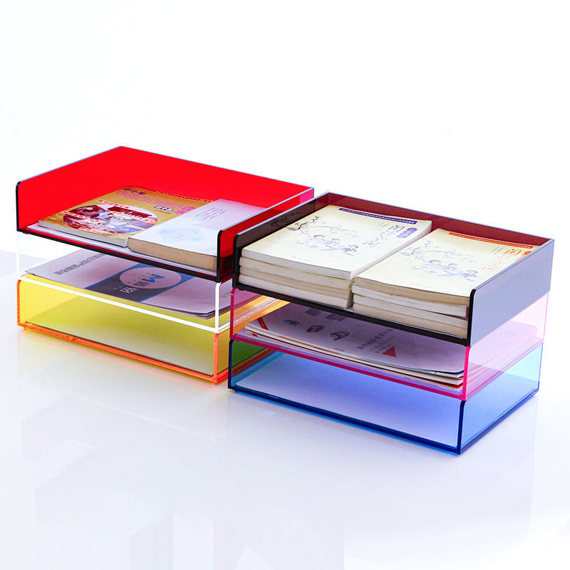 Acrylic File Paper Organizer L - Letter Tray Desk recension och pris