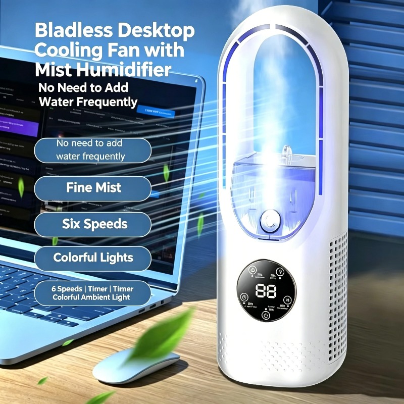 Quiet Bladeless Desktop Coolin - Home Office Hours recension och pris