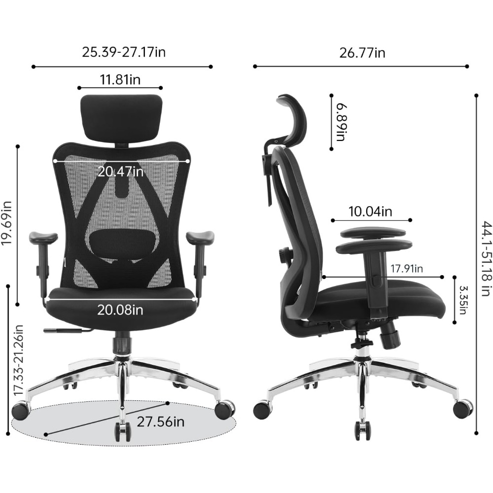 Ergonomic Mesh Desk Chair with - Home Office Desk recension och pris