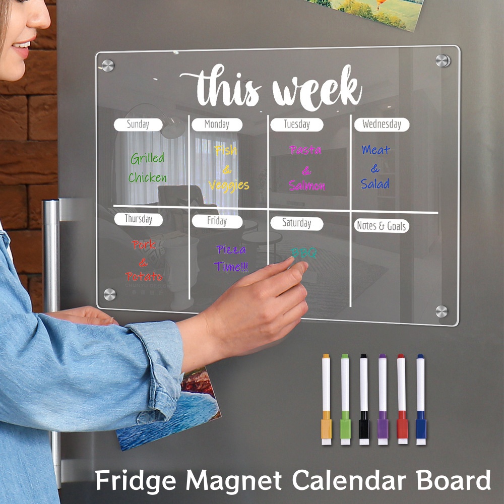 Fridge Magnet Calendar Board W - Letter Tray Desk recension och pris