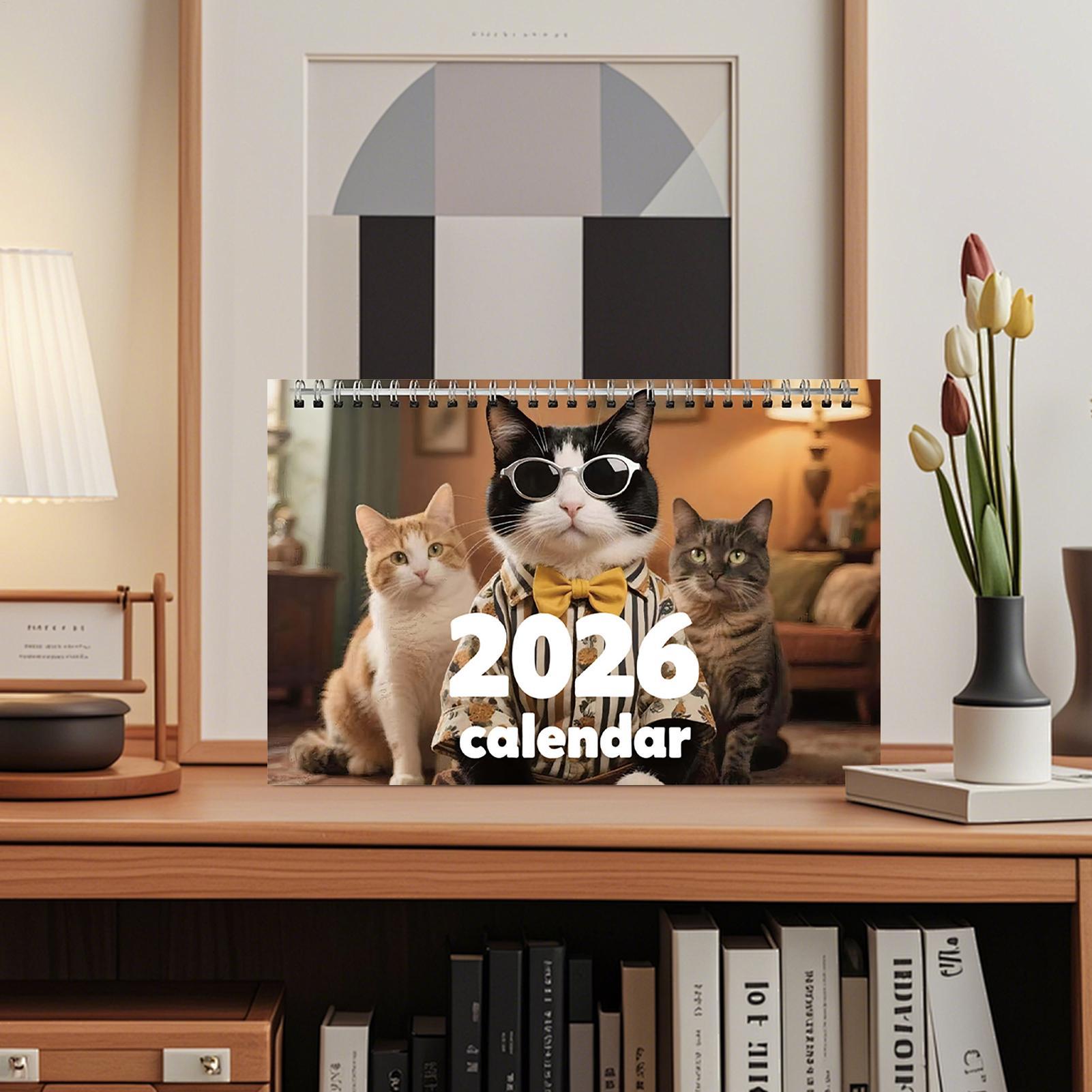 2026 Cat Wall Calendar 12-Mont - Home Office Wallpaper recension och pris