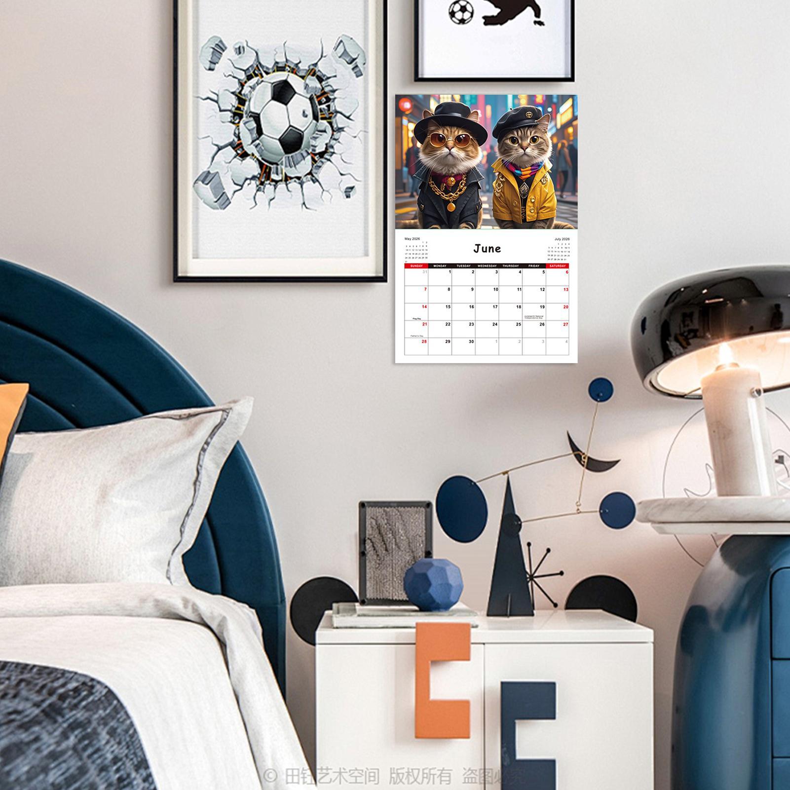2026 Cat Wall Calendar 12-Mont - Home Office Wallpaper recension och pris