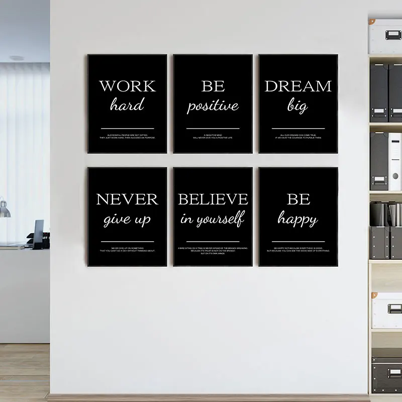 Modern Simple Inspirational Qu - Home Office Quotes recension och pris