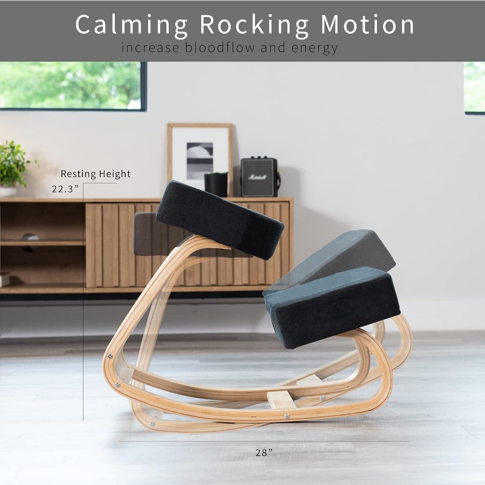 Ergonomic Wooden Rocking Chair - Home Office Chair recension och pris