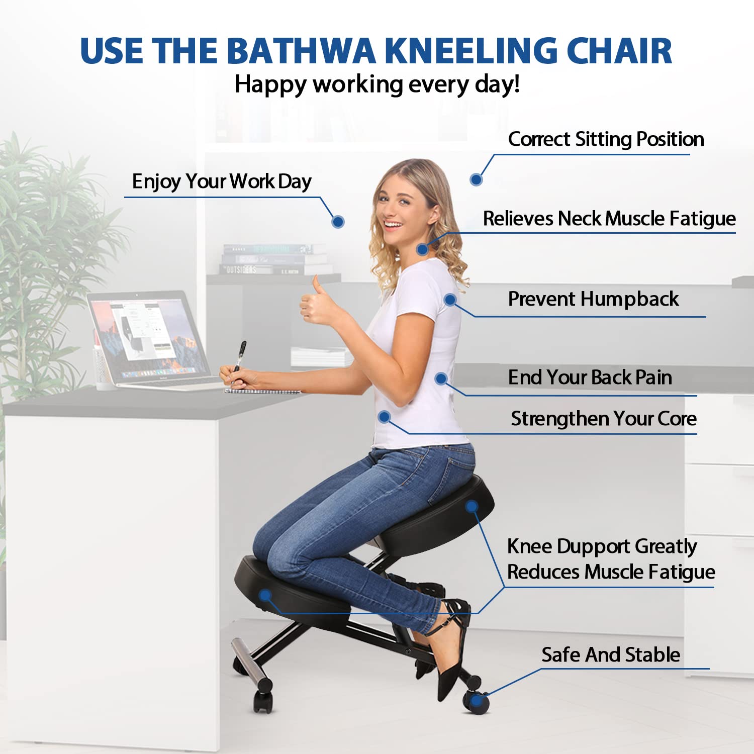 Kneeling Chair Ergonomic for O - Home Office Chair recension och pris