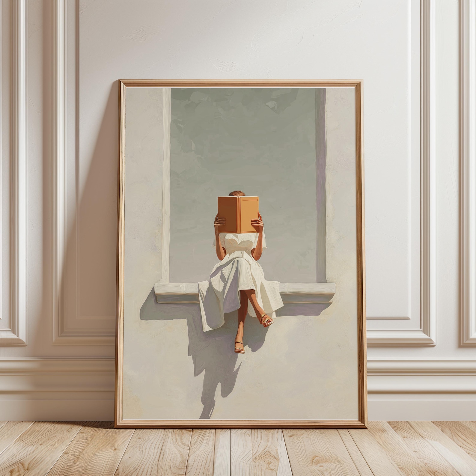 Modern Abstract Woman Reading  - Home Office Youtube recension och pris