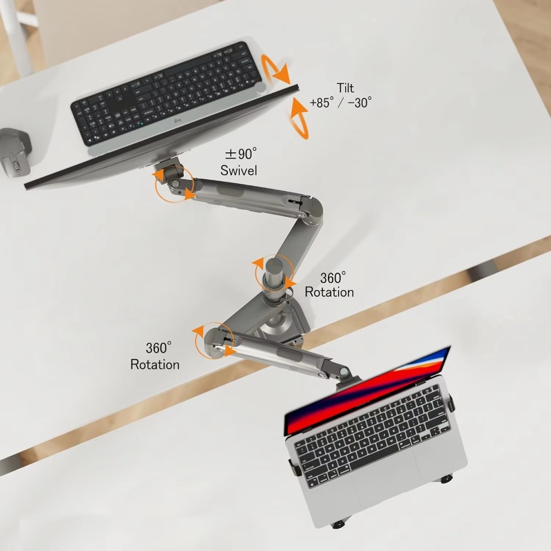 Dual Arm 2 in 1 Combo Laptop M - Monitor Arm Dual recension och pris