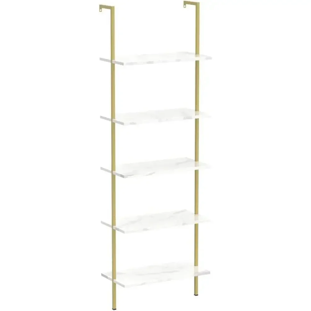 5-Tier White Marble Wall-Mount - Home Office Industrial Style recension och pris