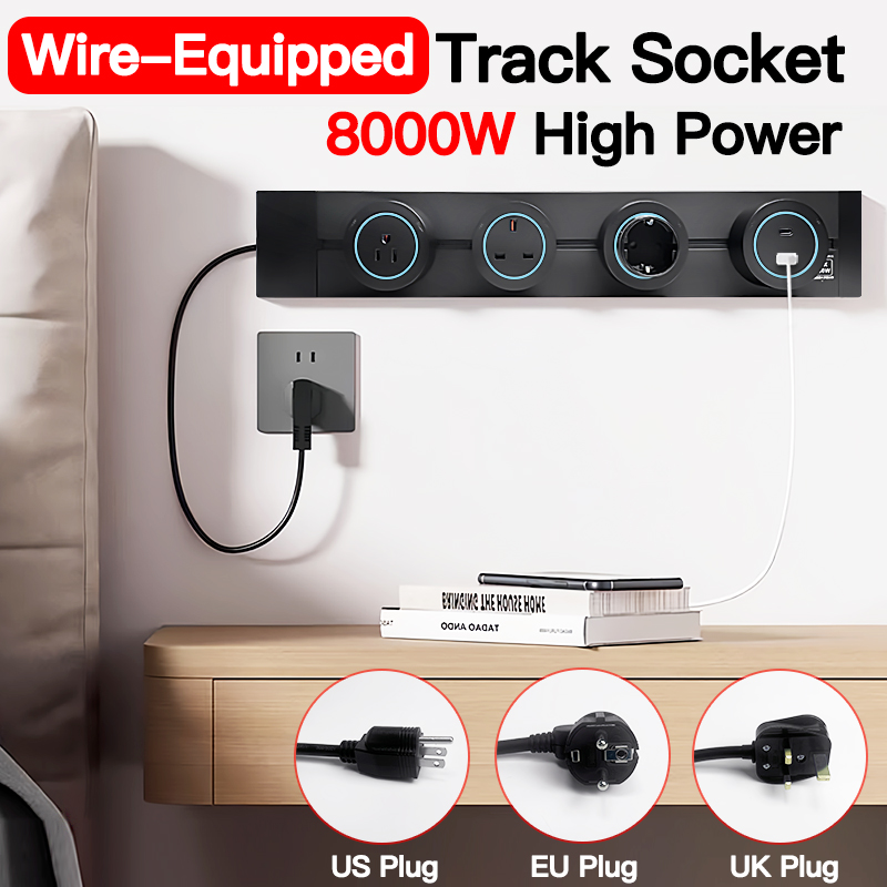Grey Black Wall Power Track So - Home Office Of Uk recension och pris