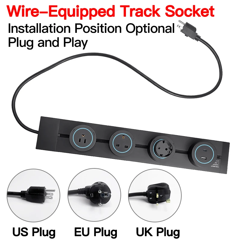 Grey Black Wall Power Track So - Home Office Of Uk recension och pris