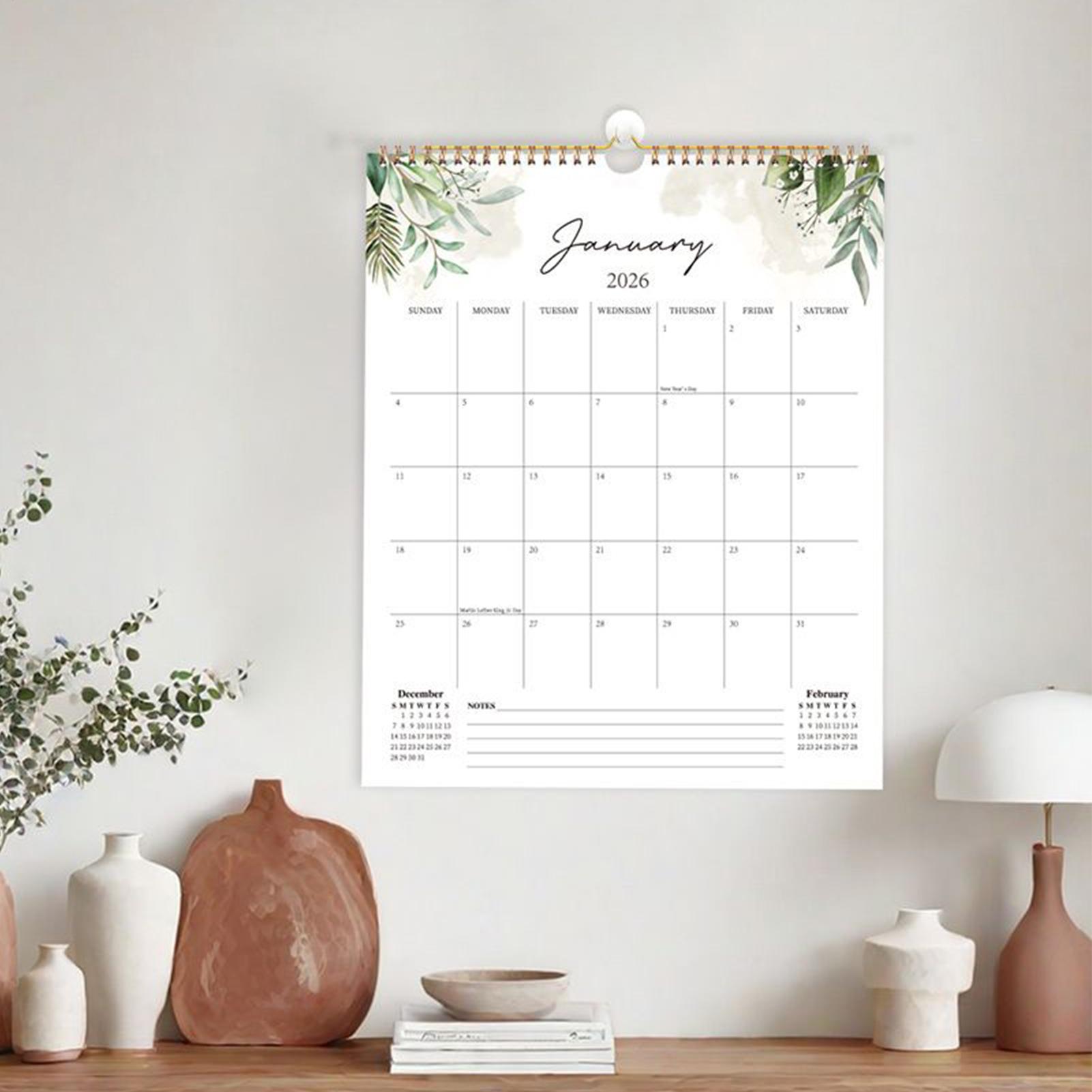 2026 Calendar Thick Paper Week - Home Office Wallpaper recension och pris