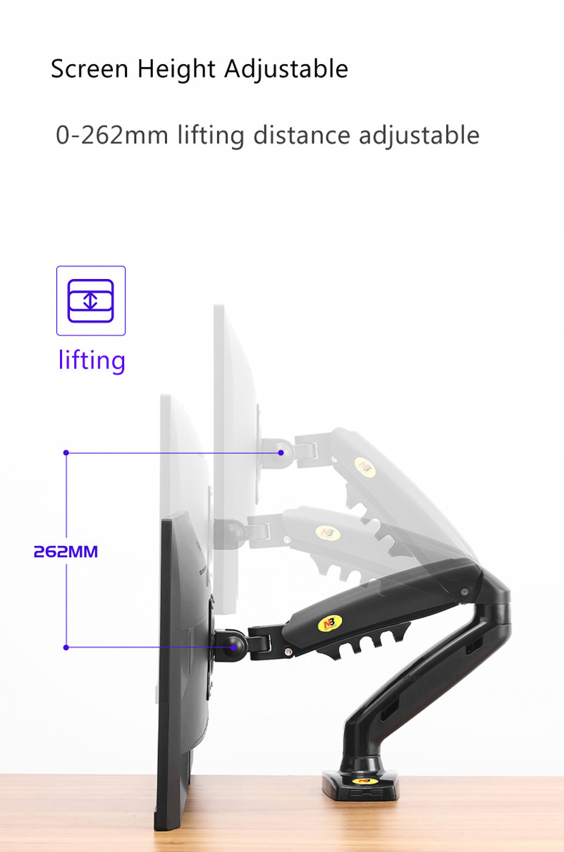 NEW NB F80 17-30' Desktop LED  - Monitor Arm Dual recension och pris