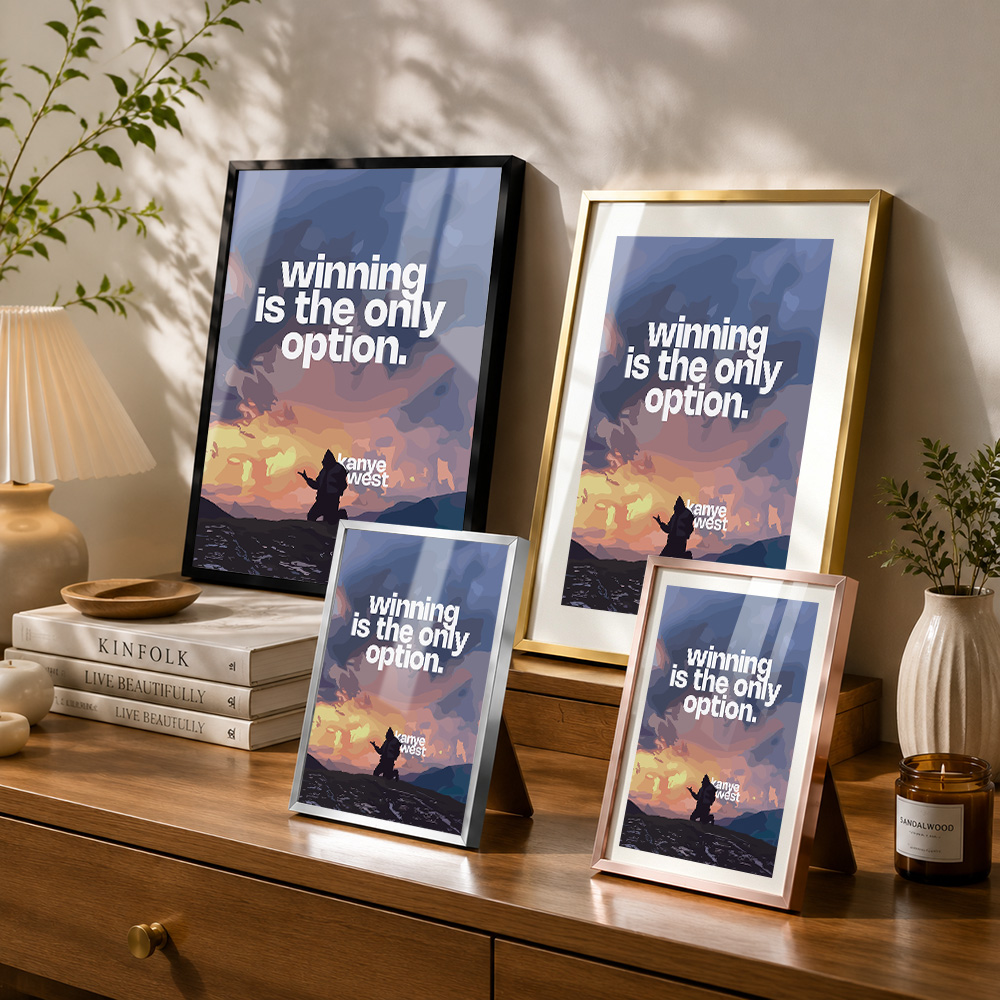 Kanye West Winning Quote Frame - Home Office Quotes recension och pris