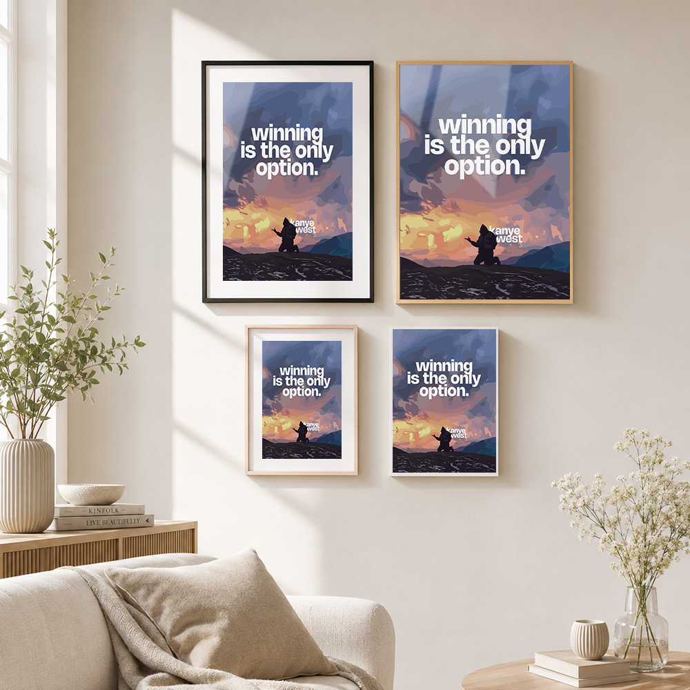 Kanye West Winning Quote Frame - Home Office Quotes recension och pris