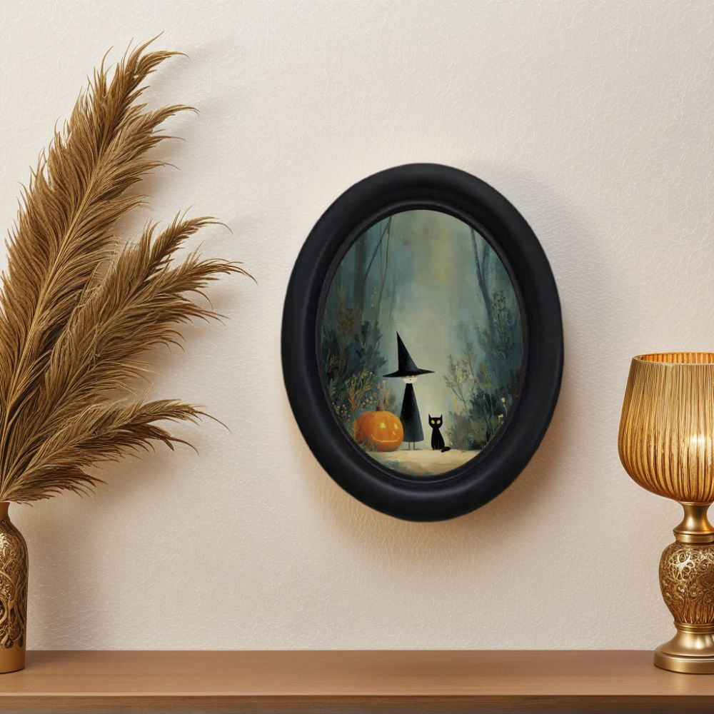 A 3D Vintage Halloween Witch a - Home Office Wallpaper recension och pris