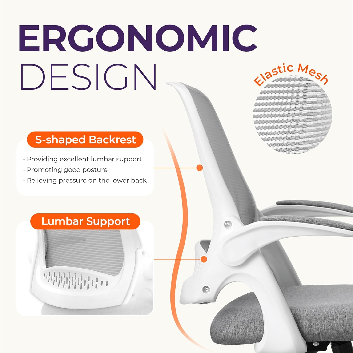 Ergonomic Mesh Office Chair wi - Home Office Desk recension och pris