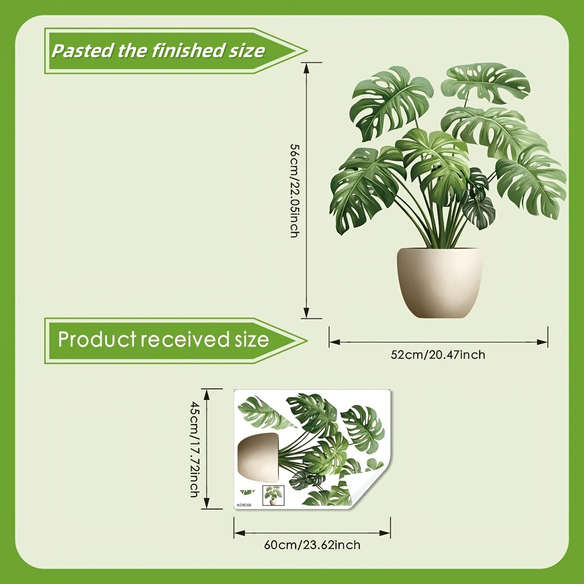 3D Sticker Green Plant Pot Wal - Home Office Wallpaper recension och pris
