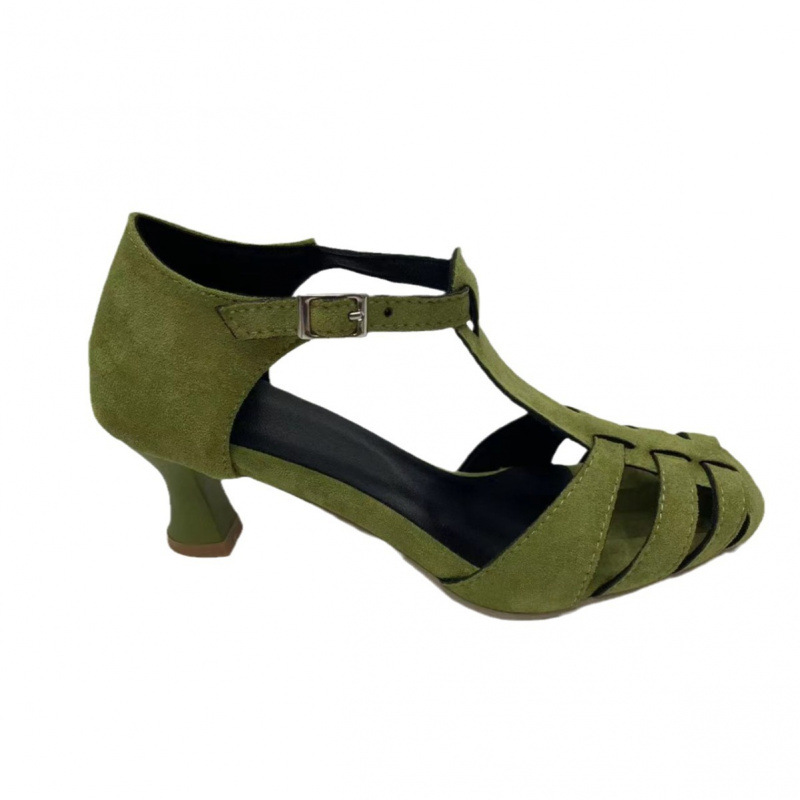 Women's Green Suede Kitten Hee - Home Office Makeover recension och pris