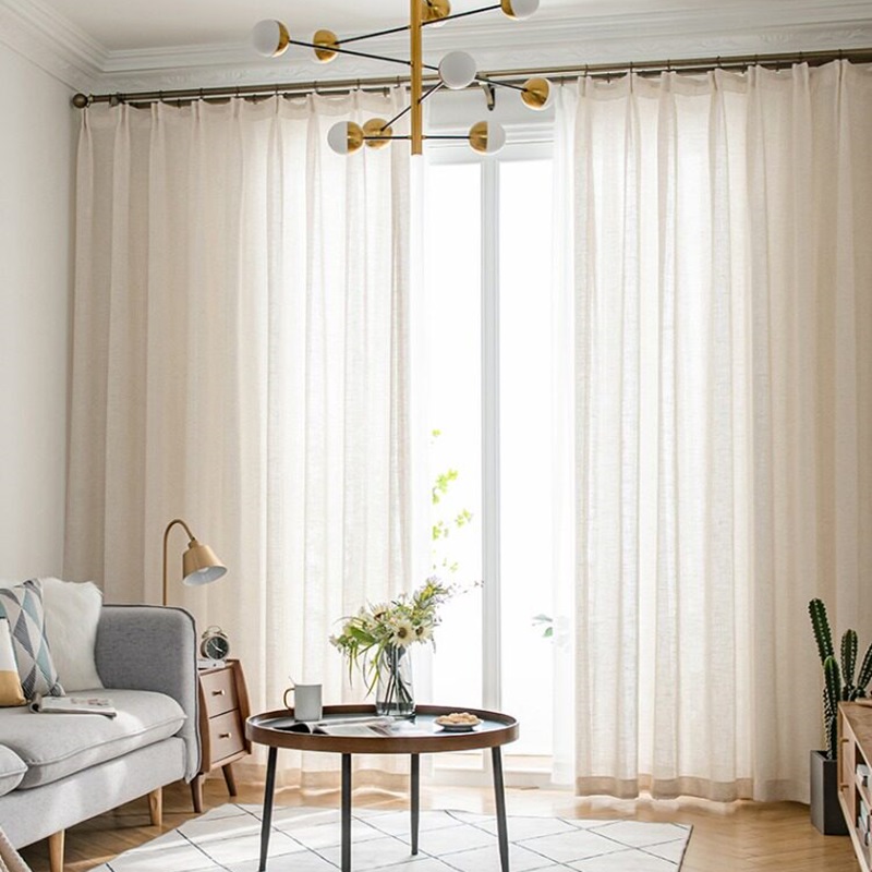 Japanese light beige cotton li - Home Office Yoga Room recension och pris