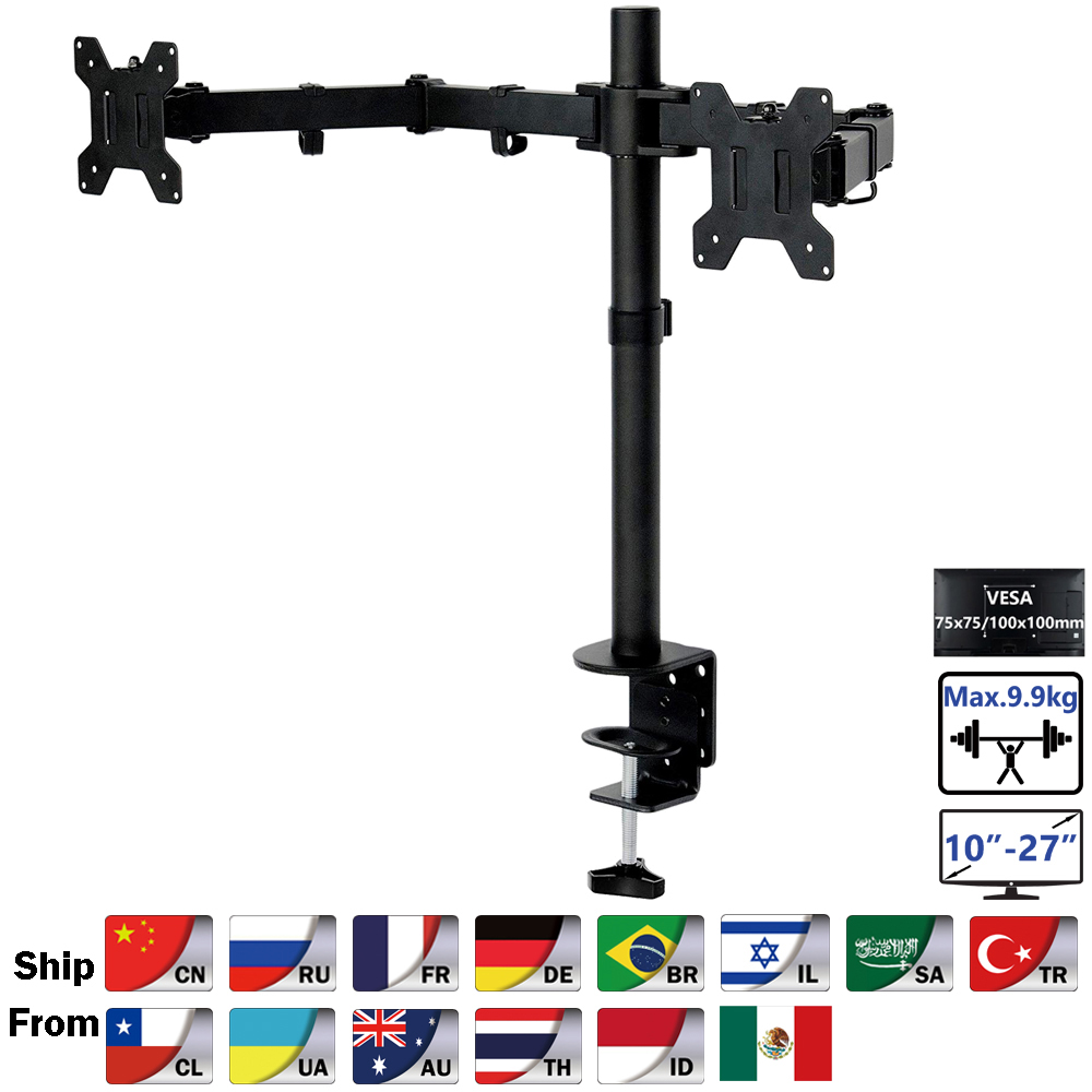 MS02 Desktop Clamping Full Mot - Monitor Arm Dual recension och pris
