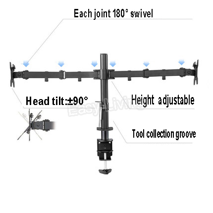 MS02 Desktop Clamping Full Mot - Monitor Arm Dual recension och pris