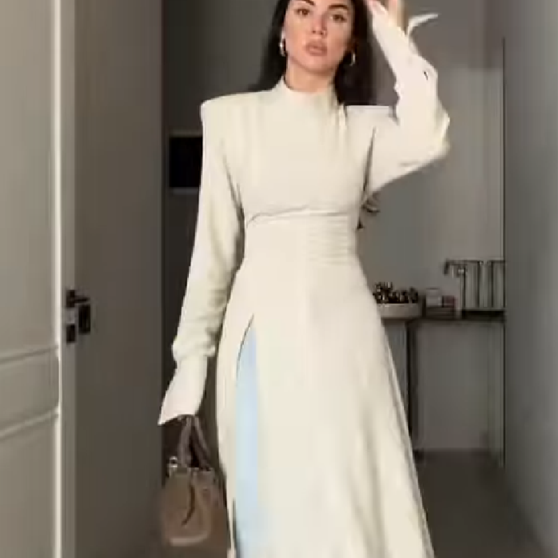 Women's Elegant High Neck Long - Home Office Makeover recension och pris