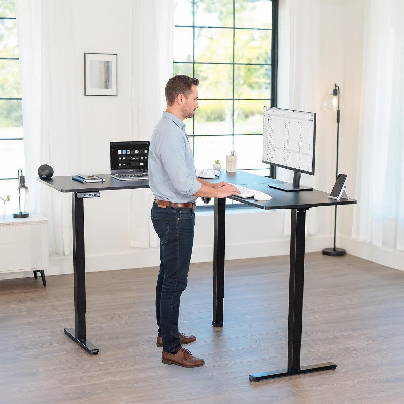 VIVO Corner Standing Desk Reve - Home Office Vivo recension och pris