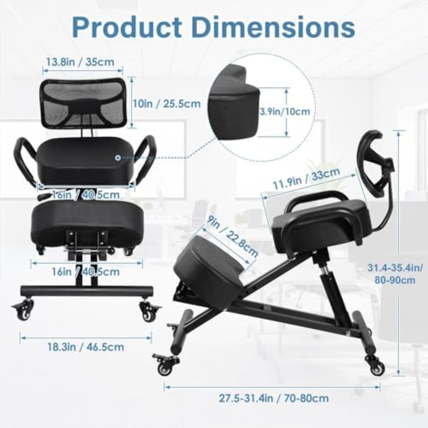Ergonomic Kneeling Chair Adjus - Home Office Chair recension och pris