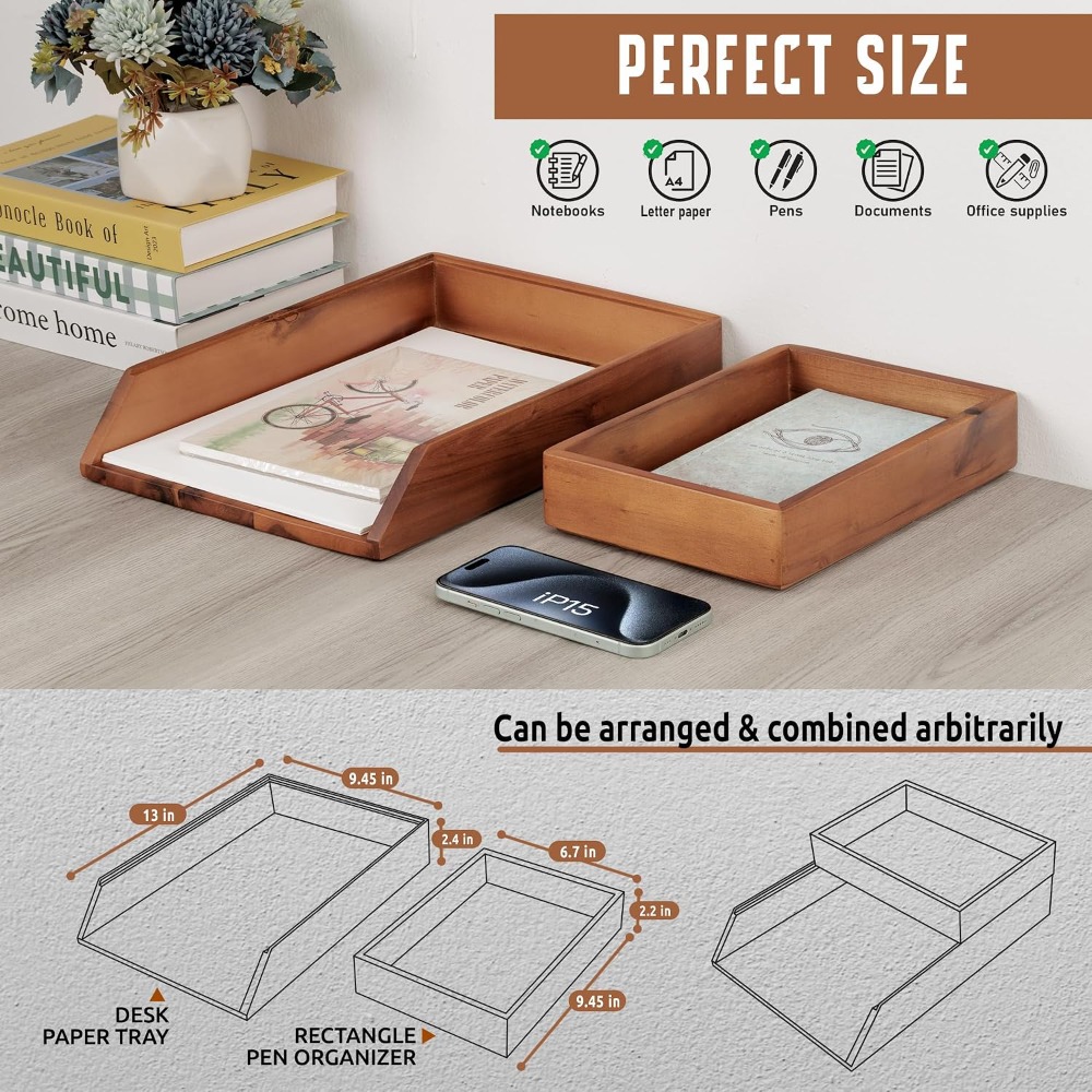 Desk Organizer Letter Tray Set - Letter Tray Desk recension och pris