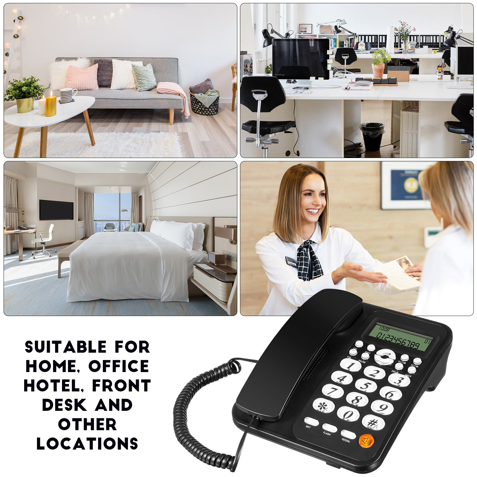 Office Phone Corded Telephone  - Home Office Phone Number recension och pris