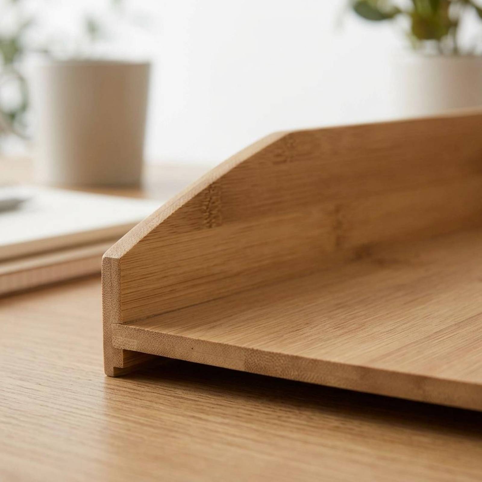 Letter Tray Bamboo Stackable L - Letter Tray Desk recension och pris