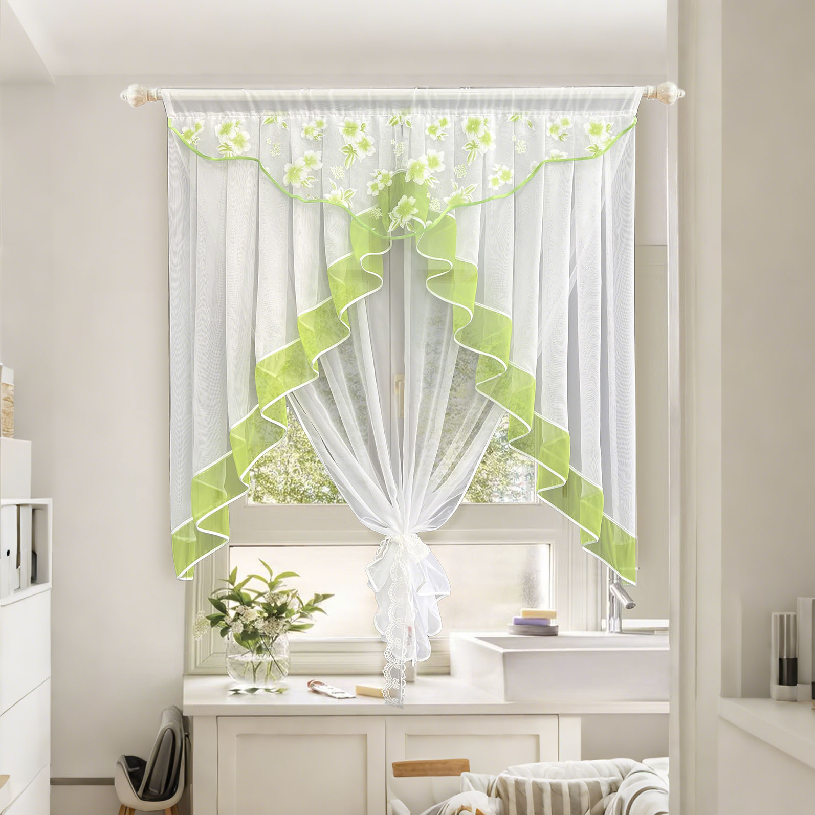 Blossom Print Sheer Curtains S - Home Office Romance recension och pris